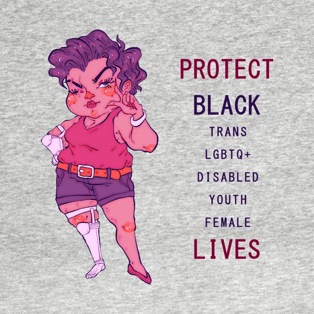 Protect All Black Lives by Markie Moo Art